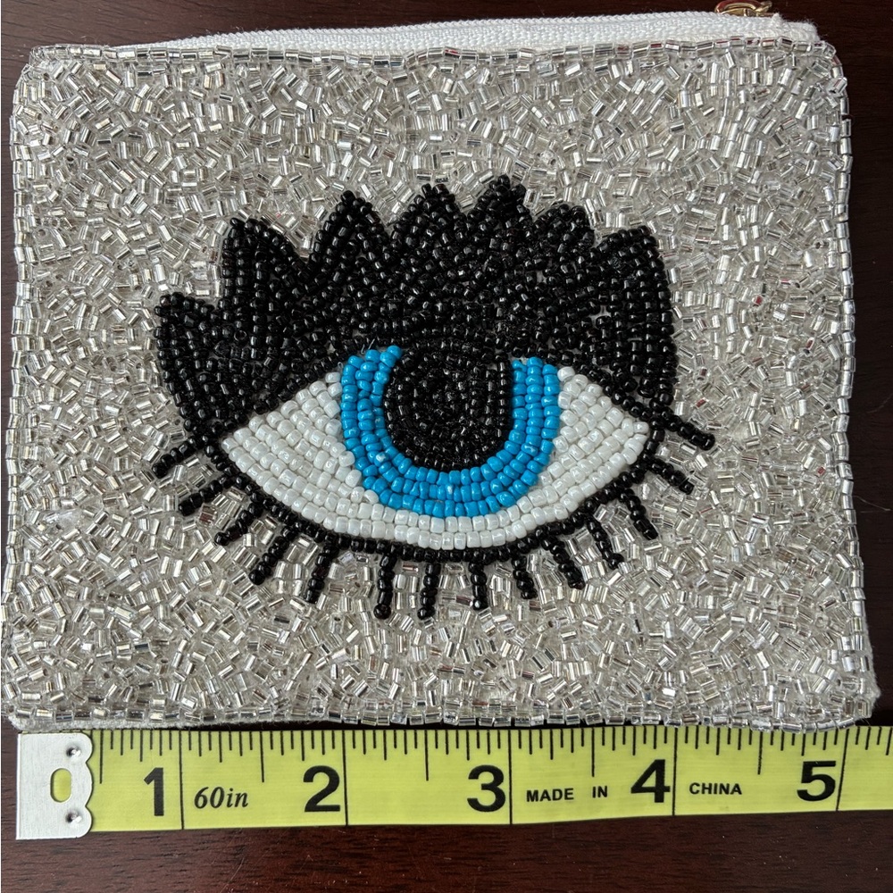 Beaded Eye Design Key/Card/Coin Bag - Picture 4 of 5